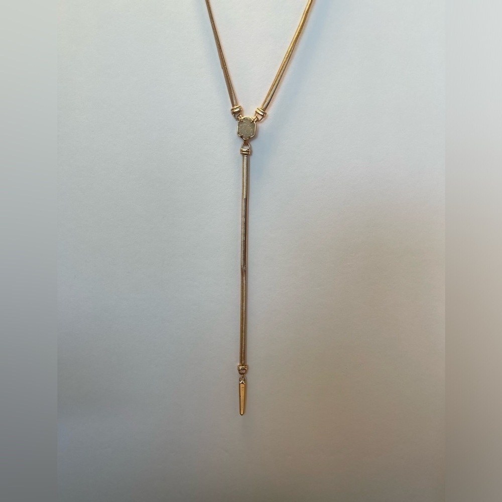 Kendra Scott long necklace gold tone - Picture 7 of 12